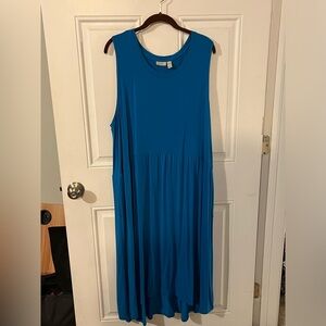 22W/24W Women’s Blue Tank Dress with Pockets! 
LOGO by Lori Goldstein